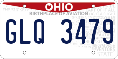 OH license plate GLQ3479