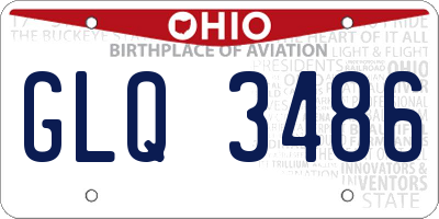 OH license plate GLQ3486