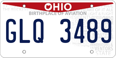 OH license plate GLQ3489