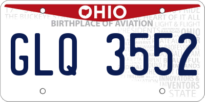 OH license plate GLQ3552
