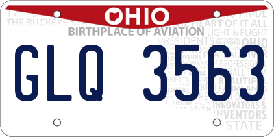 OH license plate GLQ3563
