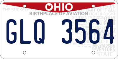 OH license plate GLQ3564