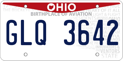 OH license plate GLQ3642
