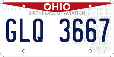 OH license plate GLQ3667