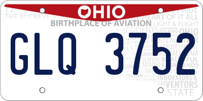 OH license plate GLQ3752