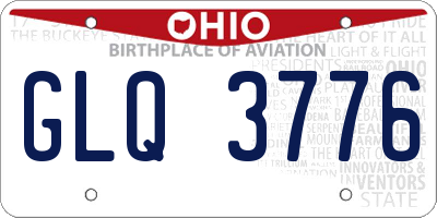 OH license plate GLQ3776