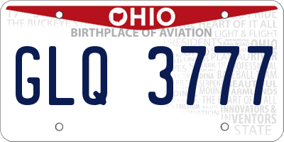 OH license plate GLQ3777
