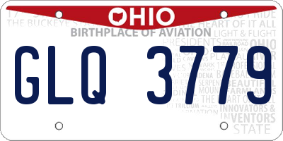 OH license plate GLQ3779