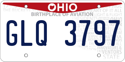OH license plate GLQ3797