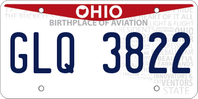 OH license plate GLQ3822