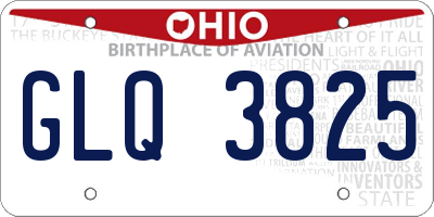 OH license plate GLQ3825