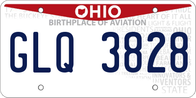 OH license plate GLQ3828