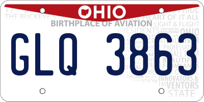 OH license plate GLQ3863