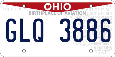 OH license plate GLQ3886