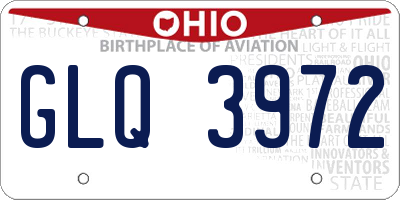 OH license plate GLQ3972