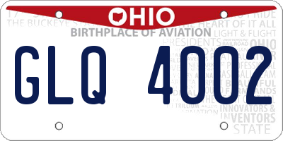 OH license plate GLQ4002