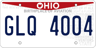 OH license plate GLQ4004