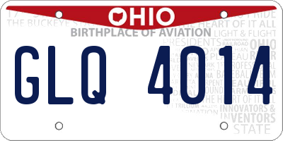 OH license plate GLQ4014
