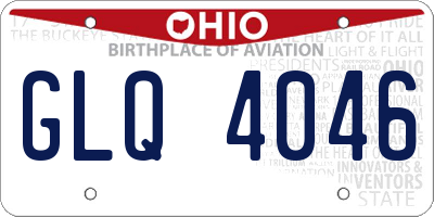 OH license plate GLQ4046