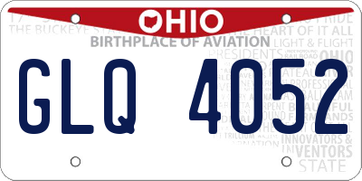OH license plate GLQ4052