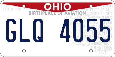 OH license plate GLQ4055