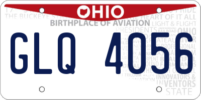 OH license plate GLQ4056
