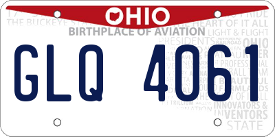 OH license plate GLQ4061