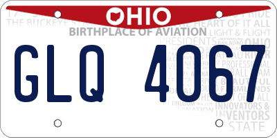 OH license plate GLQ4067