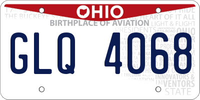 OH license plate GLQ4068