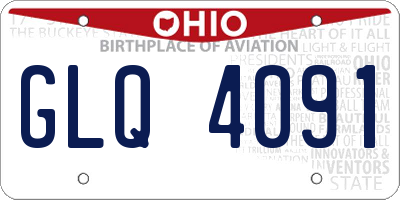 OH license plate GLQ4091