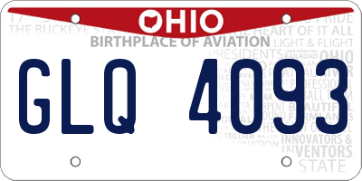 OH license plate GLQ4093