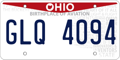OH license plate GLQ4094