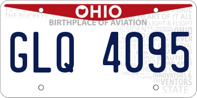 OH license plate GLQ4095