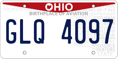 OH license plate GLQ4097