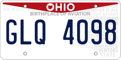 OH license plate GLQ4098