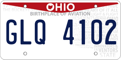 OH license plate GLQ4102