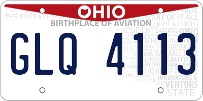 OH license plate GLQ4113