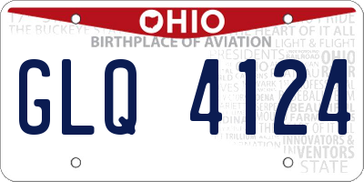 OH license plate GLQ4124