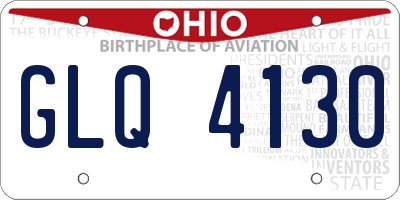OH license plate GLQ4130