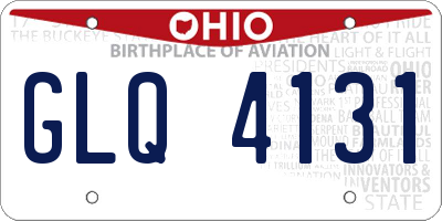 OH license plate GLQ4131