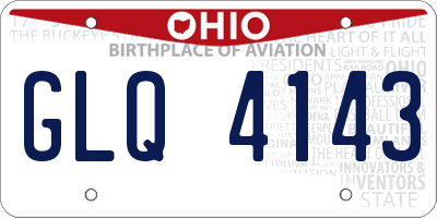 OH license plate GLQ4143