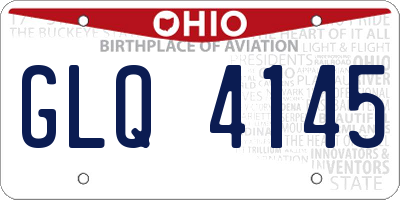 OH license plate GLQ4145