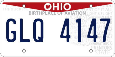 OH license plate GLQ4147
