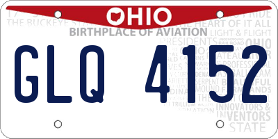 OH license plate GLQ4152