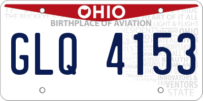 OH license plate GLQ4153