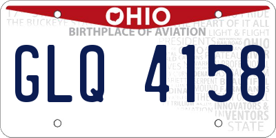 OH license plate GLQ4158