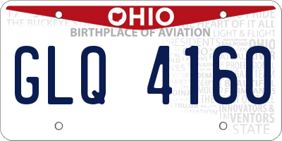 OH license plate GLQ4160