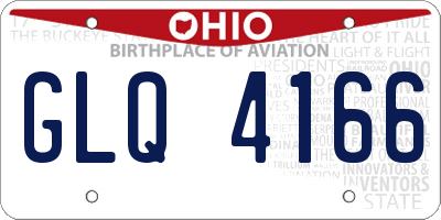 OH license plate GLQ4166