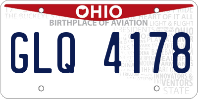 OH license plate GLQ4178