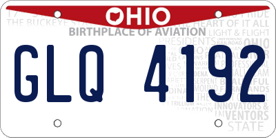 OH license plate GLQ4192